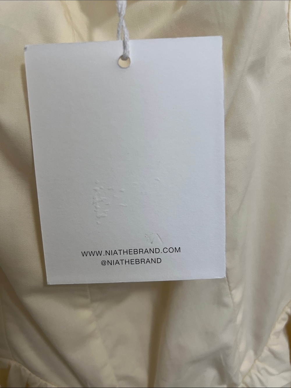 NIA Cream Cotton Cocktail dress with Scoop Neck - Picture 4 of 5